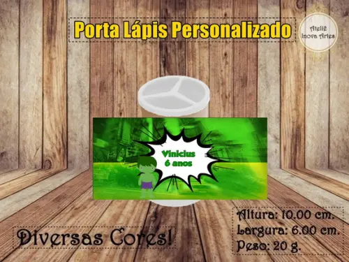 Porta Lápis Personalizado Hulk