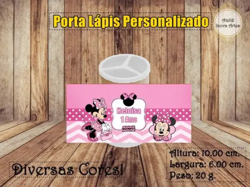 Porta Lápis Personalizado Minnie