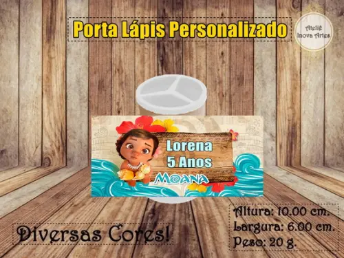 Porta Lápis Personalizado Moana