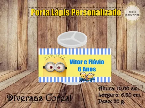 Porta Lápis Personalizado Minions