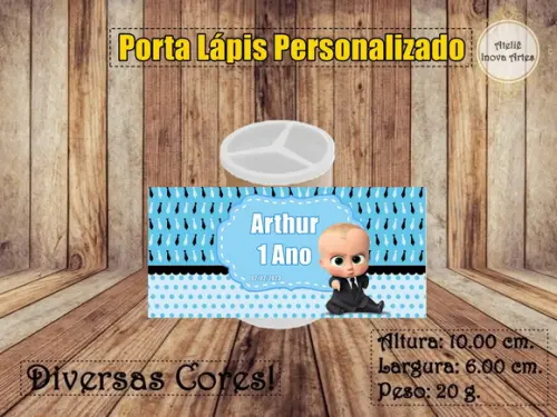 Porta Lápis Personalizado Poderoso Chefinho