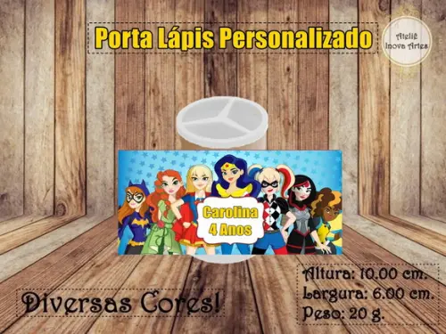 Porta Lápis Personalizado Super Hero Girls
