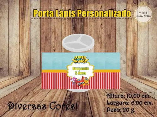 Porta Lápis Personalizado Super Wings