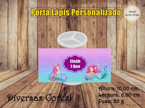 Porta Lápis Personalizado Sereia