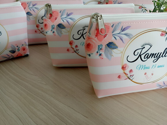Bolsinha Necessaire Personalizada Aniversario Casamento