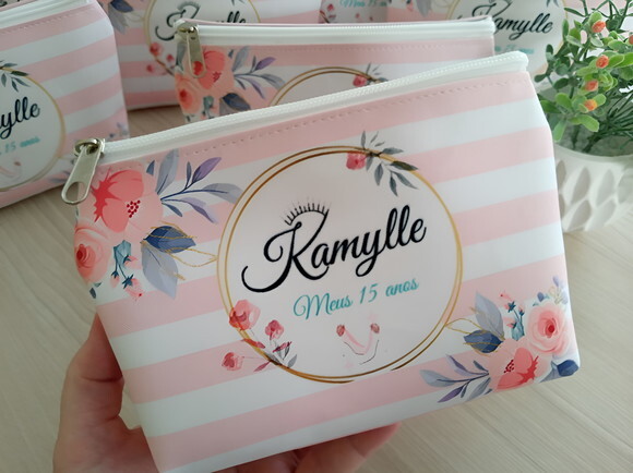 Bolsinha Necessaire Personalizada Aniversario Casamento