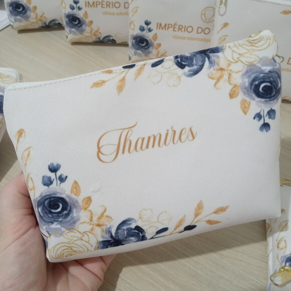 Bolsinha Necessaire Personalizada Azul