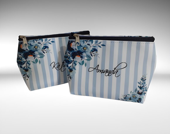 Bolsinha Necessaire Personalizada Azul