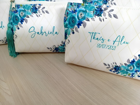 Bolsinha Necessaire Personalizada Floral