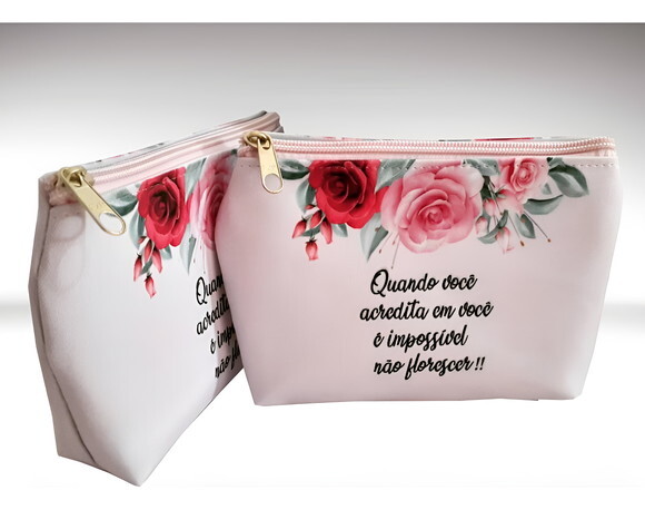 Bolsinha Necessaire Personalizada Floral
