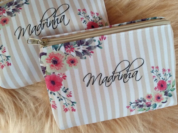 Bolsinha Necessaire Personalizada Madrinhas
