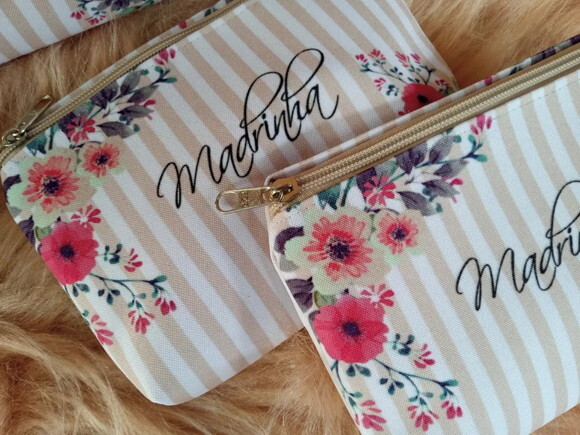 Bolsinha Necessaire Personalizada Madrinhas