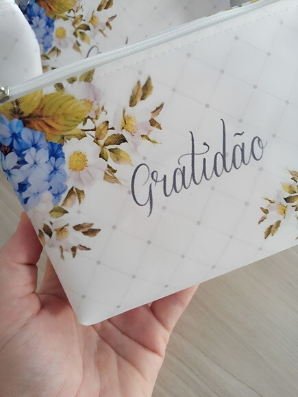 Bolsinha Necessaire Personalizadas Azul