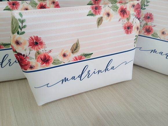 Bolsinha Necessaire Personalizadas Terracota Laranja