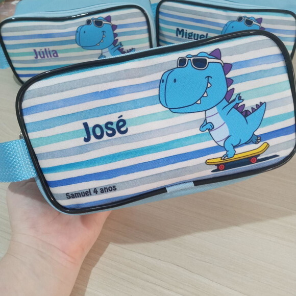 Estojo Infantil Personalizado Dinossauro