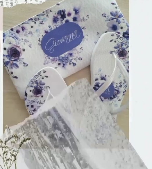 Kit Chinelo Personalizado + Nécessaire Porta Chinelo