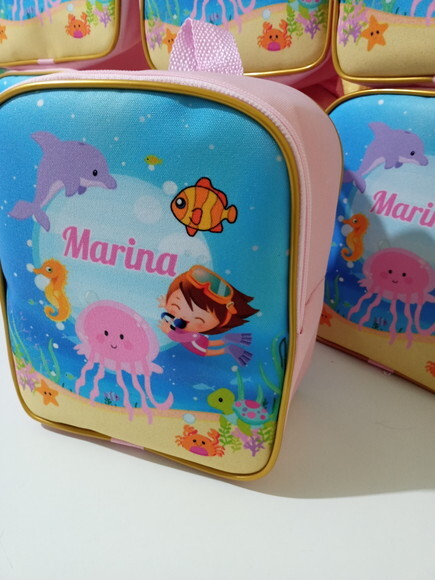 Mochilinha Personalizada Fundo do Mar