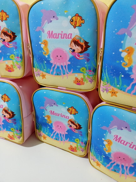Mochilinha Personalizada Fundo do Mar