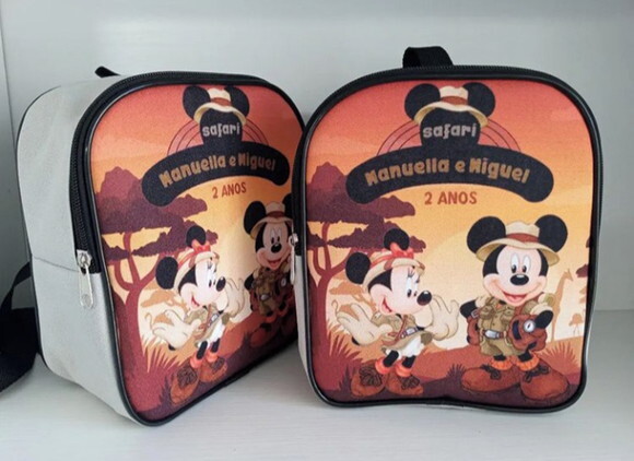 Mochilinha Personalizada Safari Mickey