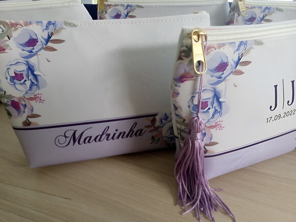 Necessaire Madrinha Personalizada Lavanda Lilás