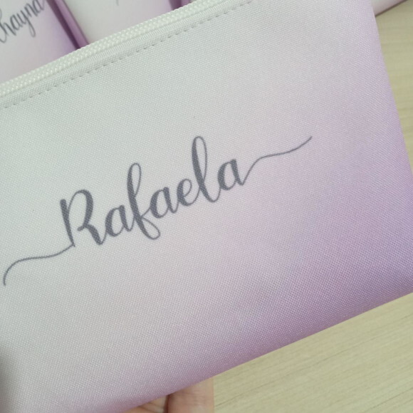 Necessaire Lilas, Lavanda, Personalizada com Nome