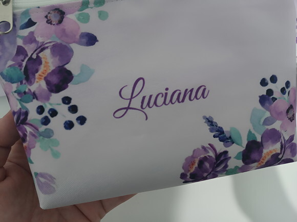 Necessaire Madrinha Personalizadas Lavanda Lilás Roxa