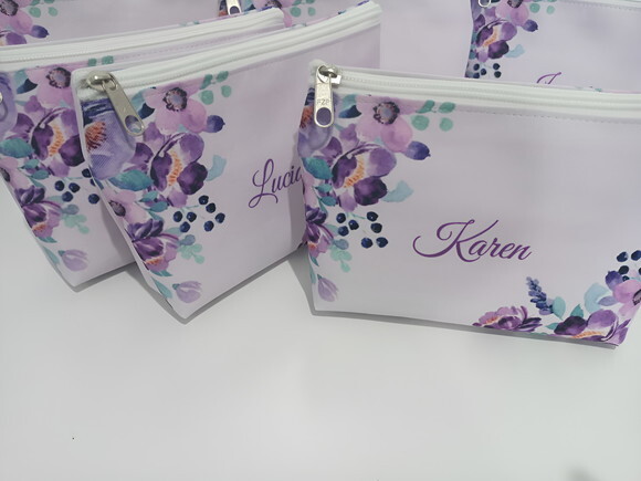 Necessaire Madrinha Personalizadas Lavanda Lilás Roxa