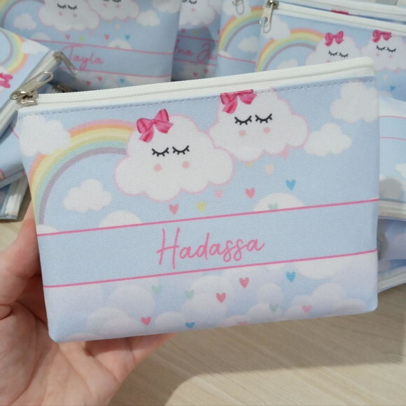 Necessaire Personalizada Lembrancinha Infantil Nuvem Chuva