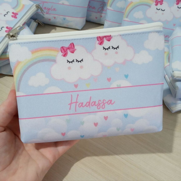 Necessaire Personalizada Lembrancinha Infantil Nuvem Chuva