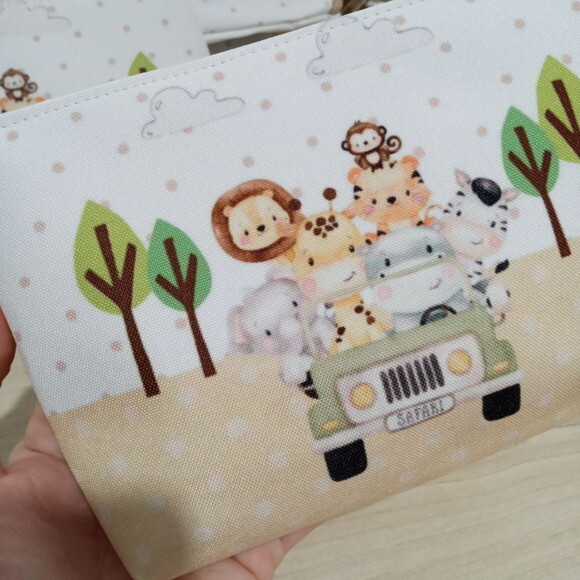 Necessaire Personalizada Lembrancinha Infantil Safari