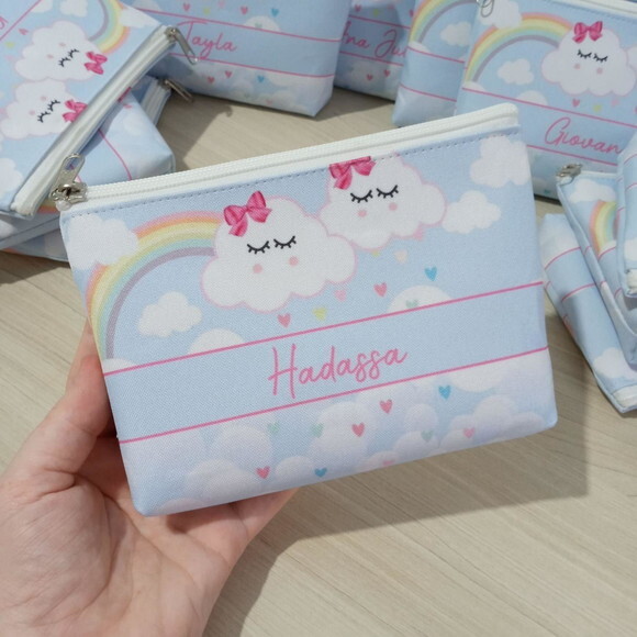 Necessaire Personalizada Lembrancinha Infantil Nuvem Chuva