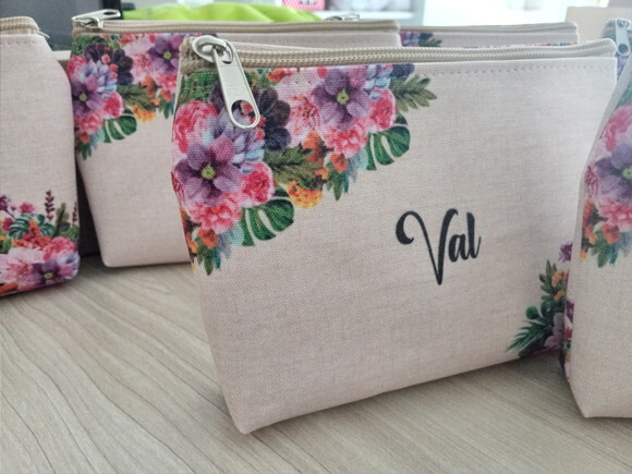 Necessaire Personalizada, Lembrancinha | Estampa Rustica Jut
