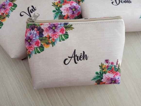 Necessaire Personalizada, Lembrancinha | Estampa Rustica Jut