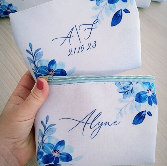 Necessaires Personalizadas Azul Casamento, Empresas, Brindes