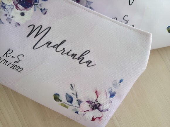 Necessaires Personalizadas Floral Lilas Lavanda