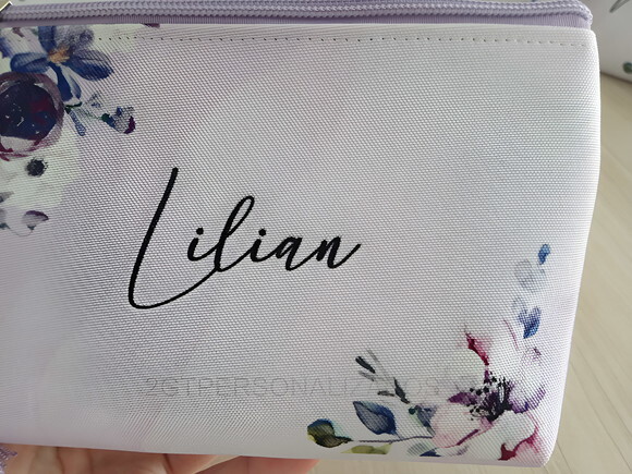 Necessaires Personalizadas Floral Lilas Lavanda