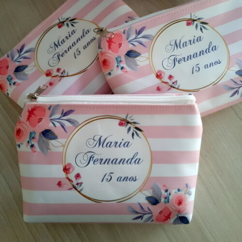Bolsinha Necessaire Personalizada Aniversario Casamento