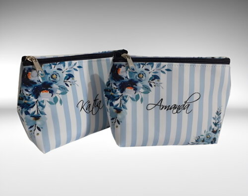 Bolsinha Necessaire Personalizada Azul