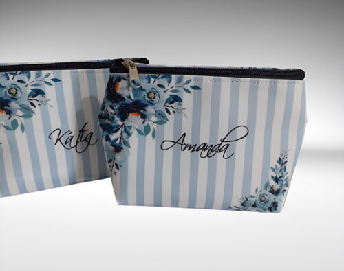 Bolsinha Necessaire Personalizada Azul