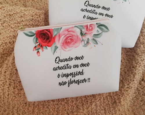 Bolsinha Necessaire Personalizada Floral