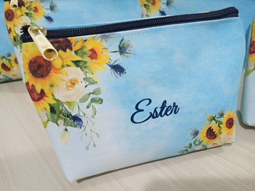 Bolsinha Necessaire Personalizada Girassol
