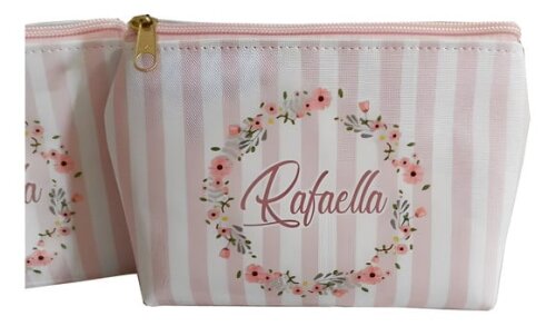 Bolsinha Necessaire Personalizada Rosa