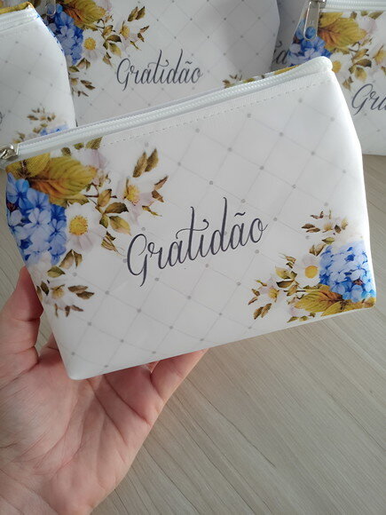 Bolsinha Necessaire Personalizadas Azul