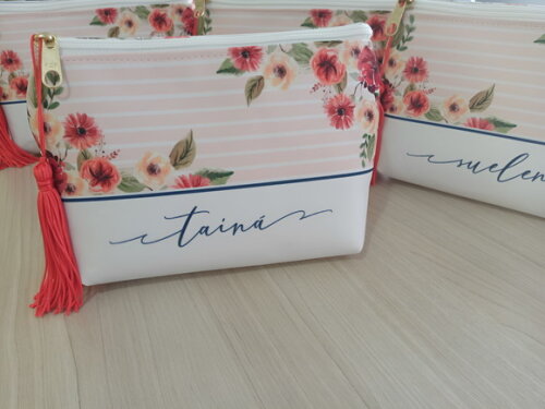 Bolsinha Necessaire Personalizadas Terracota Laranja