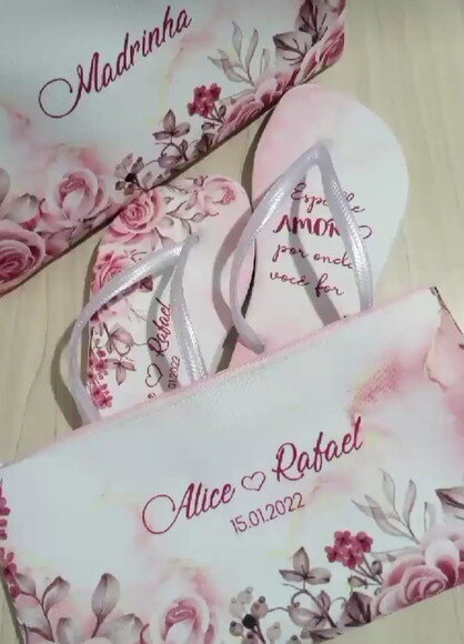 Kit Chinelo Personalizado + Nécessaire Porta Chinelo
