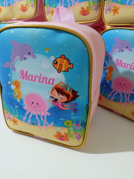 Mochilinha Personalizada Fundo do Mar
