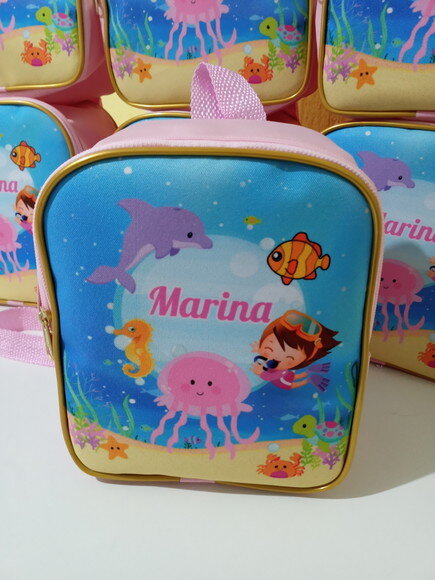 Mochilinha Personalizada Fundo do Mar