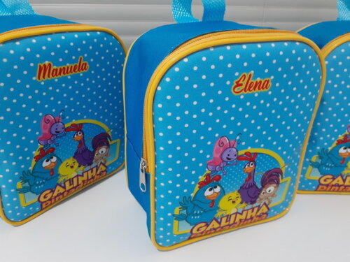 Mochilinha, Bolsinha Personalizada Galinha Pintadinha