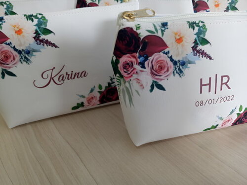 Necessaire Casamento Personalizada Fucsia Marsala