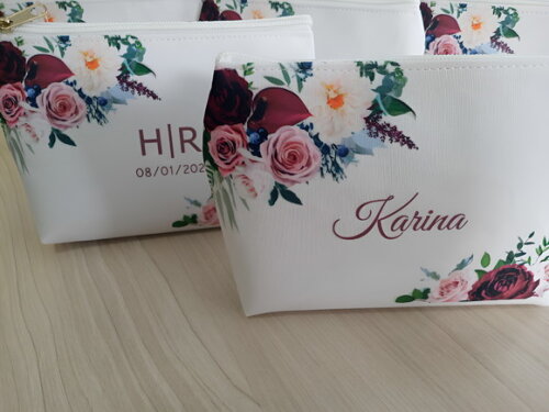 Necessaire Casamento Personalizada Fucsia Marsala